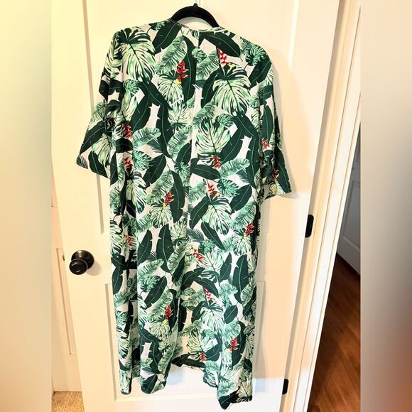 Tropical Leaf Print Dress - Picture 1 of 4